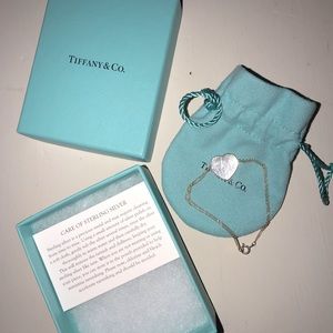 Tiffany & Co. heart tag double chain bracelet, sterling silver, size small.